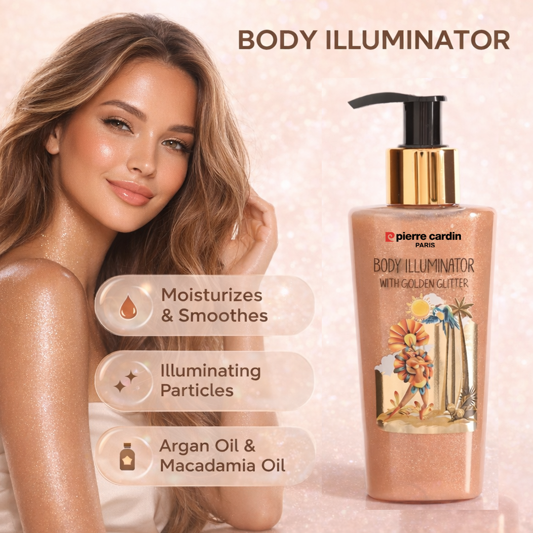 Body Illuminator With Golden Glitter 120ml