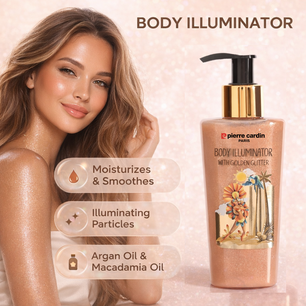 Body Illuminator With Golden Glitter 120ml