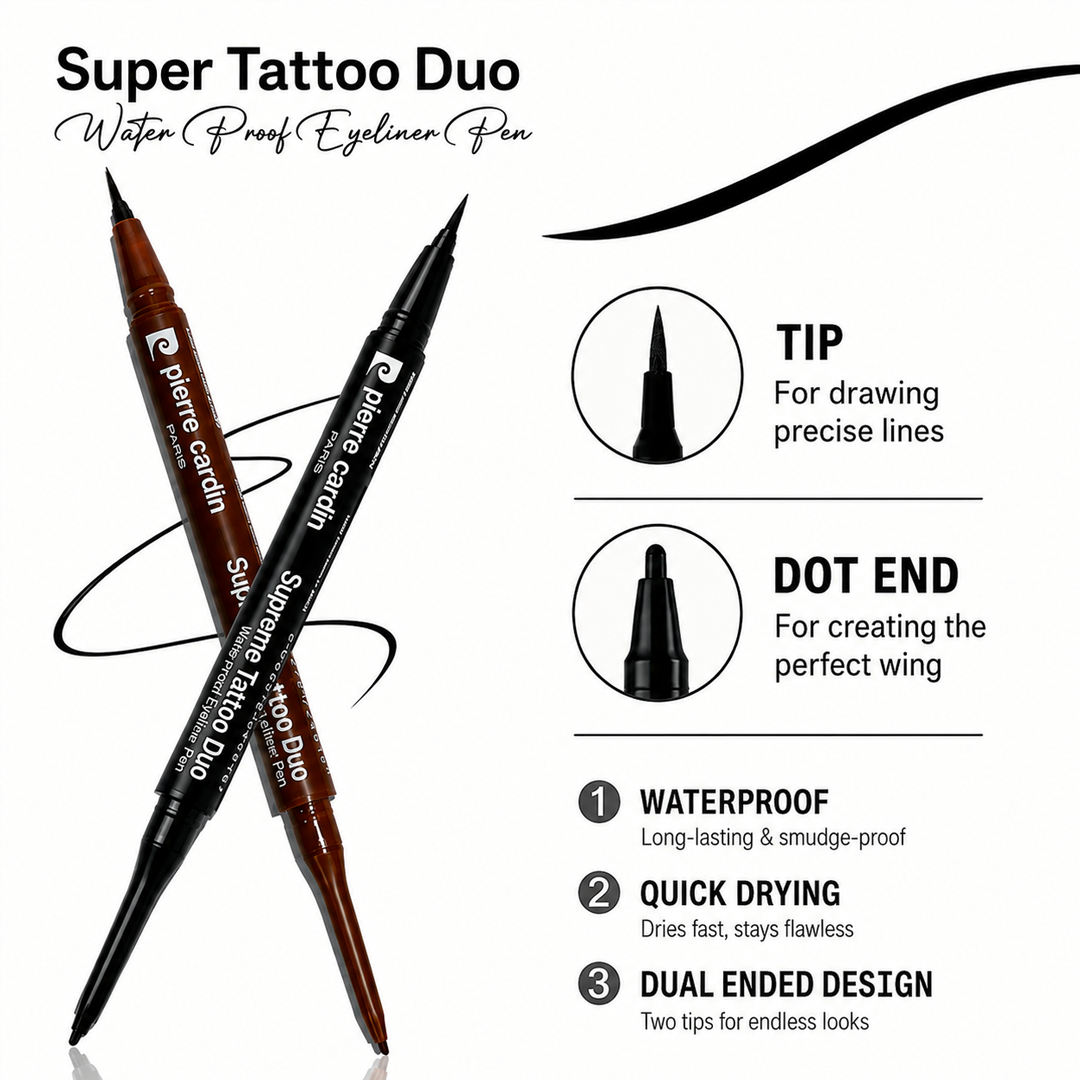 Super Tattoo Duo Waterproof Eyeliner Pen